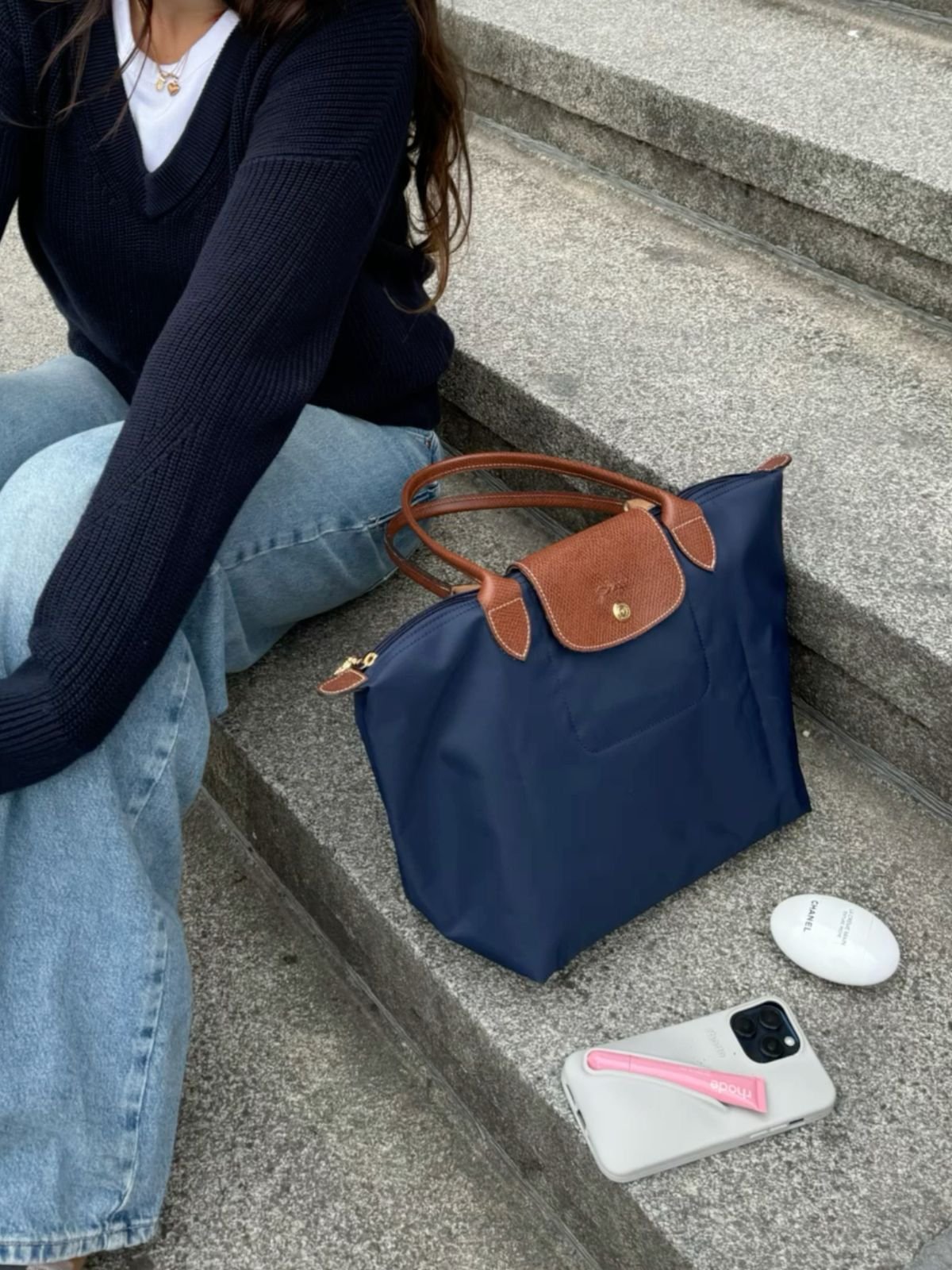 Bolso Mediano Clasico Azul - Image 2