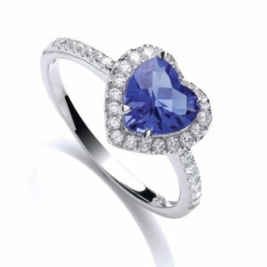 Anillo Corazón Azul Tanzanita L