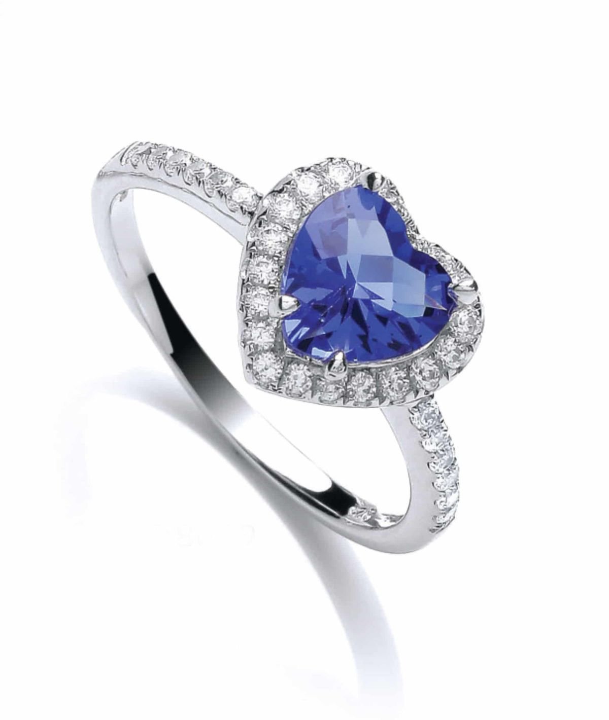Anillo Corazón Azul Tanzanita L