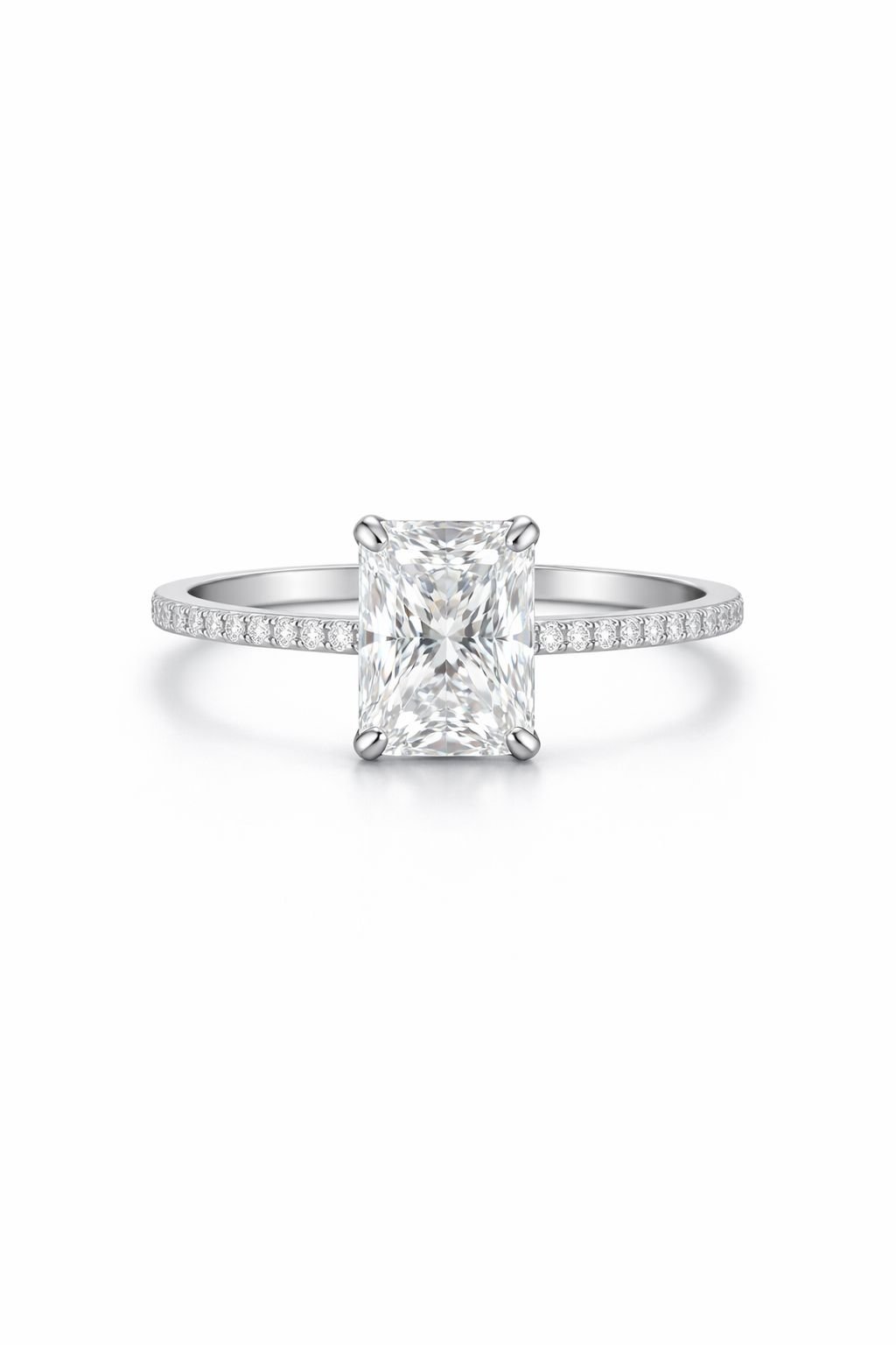 Anillo Plata Moissanita