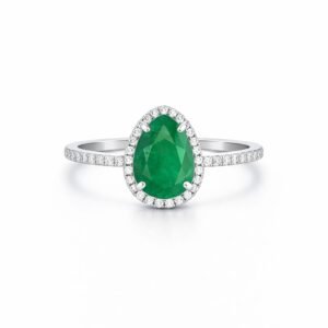 Anillo Gota Esmeralda L