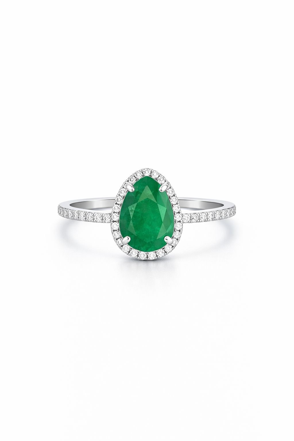 Anillo Gota Esmeralda L