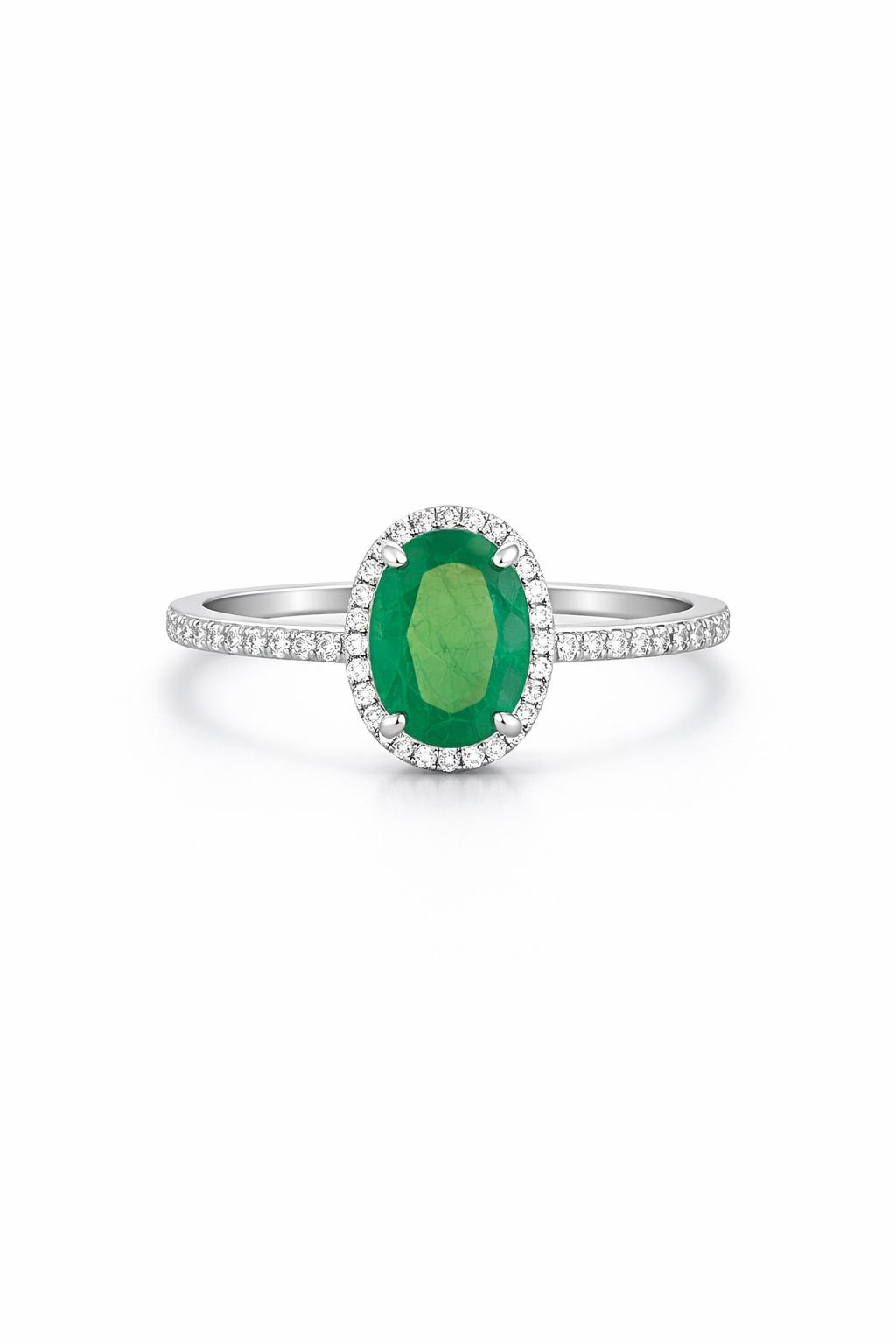 Anillo Oval Esmeralda L