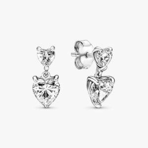Aretes Corazón doble Colgante
