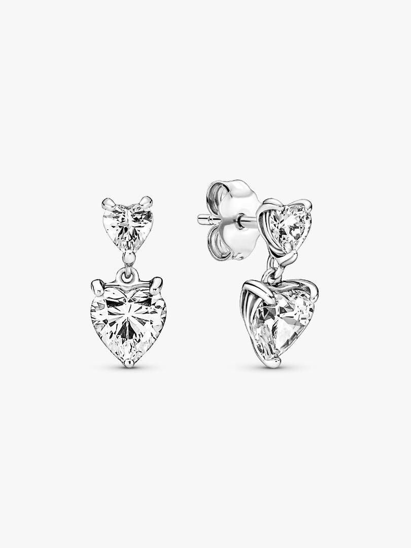 Aretes Corazón doble Colgante