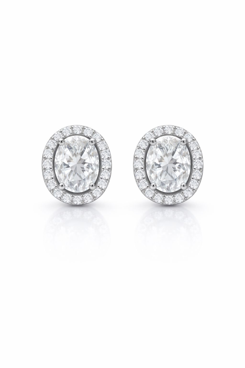 Arete Oval Brillante Plata