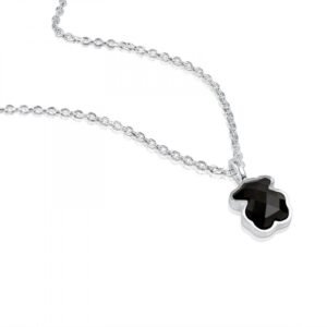 Cadena Oso Negro en Plata