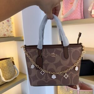 BOLSO CAFE CON DORADO